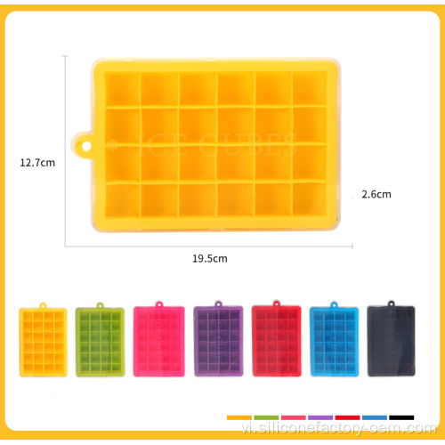 24 khuôn silicon khối đá nhỏ